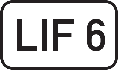 Straßenschild Landesstraße LIF 6
