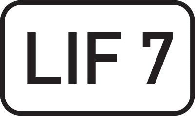 Straßenschild Landesstraße LIF 7