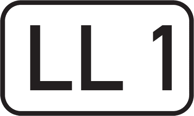 Straßenschild Landesstraße LL 1