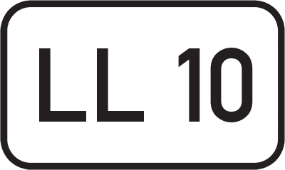 Straßenschild Landesstraße LL 10
