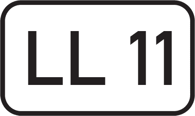 Straßenschild Landesstraße LL 11
