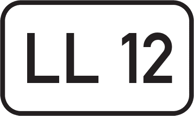 Straßenschild Landesstraße LL 12