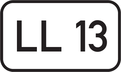 Straßenschild Landesstraße LL 13