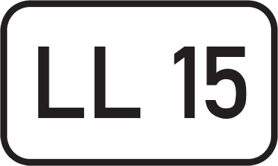 Straßenschild Landesstraße LL 15