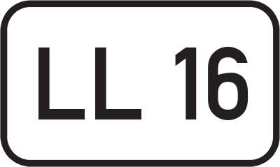 Straßenschild Landesstraße LL 16