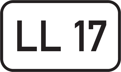 Straßenschild Landesstraße LL 17