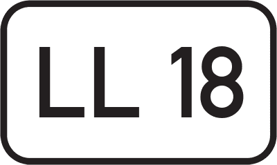 Straßenschild Landesstraße LL 18