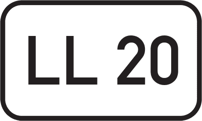 Straßenschild Landesstraße LL 20