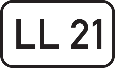 Straßenschild Landesstraße LL 21