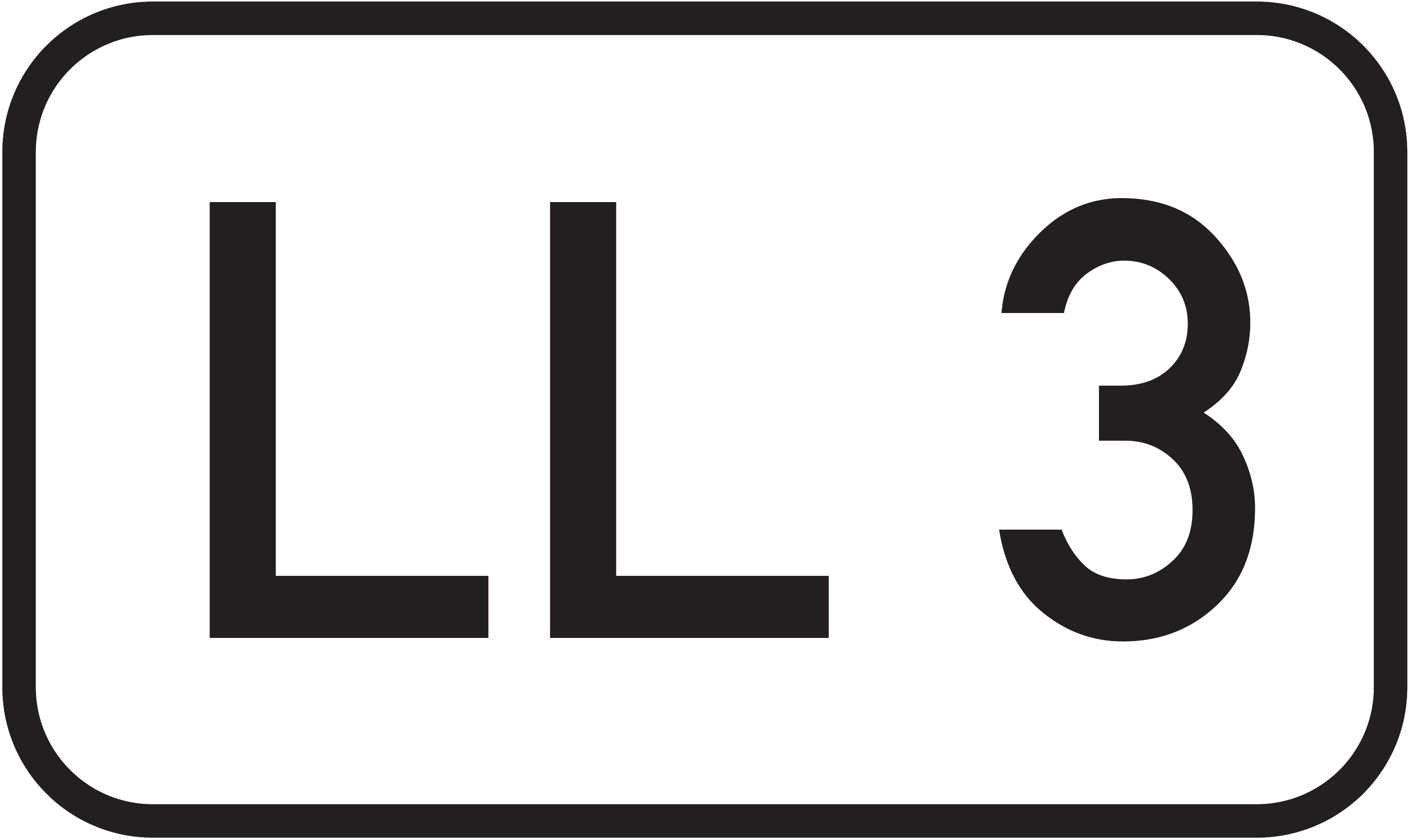 Straßenschild Landesstraße LL 3