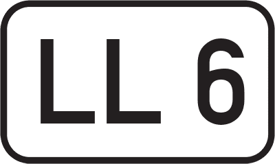 Straßenschild Landesstraße LL 6