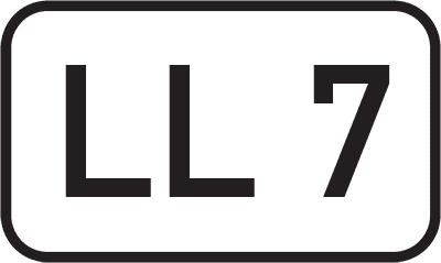 Straßenschild Landesstraße LL 7