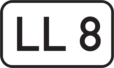Straßenschild Landesstraße LL 8