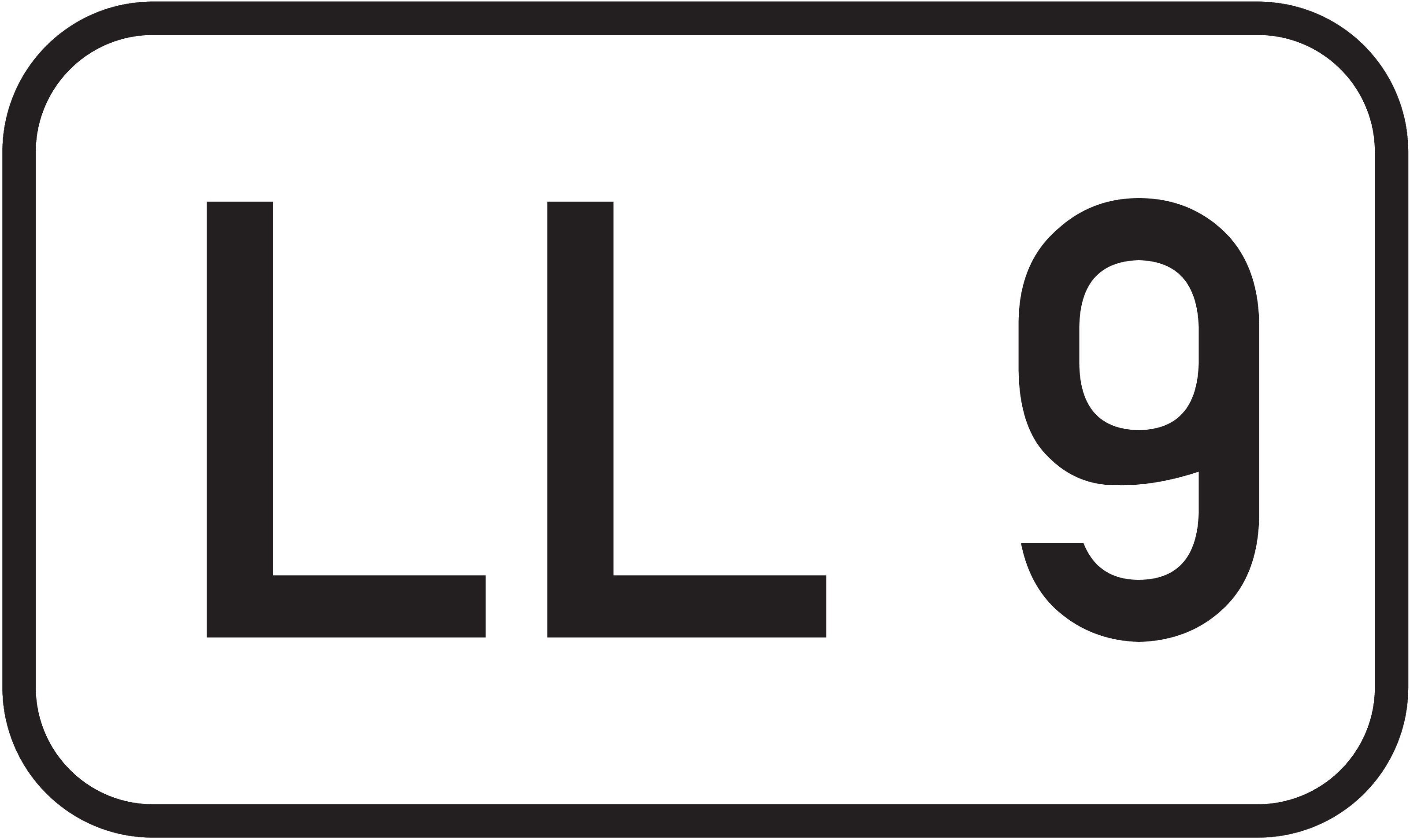 Straßenschild Landesstraße LL 9