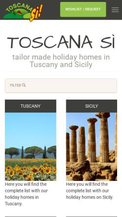 Vorschau der mobilen Webseite www.toscana-si.de, Toscana Si