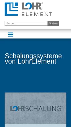 Vorschau der mobilen Webseite www.lohrelement.de, LohrElement E. Schneider GmbH