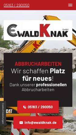 Vorschau der mobilen Webseite ewaldknak.de, Ewald Knak GmbH