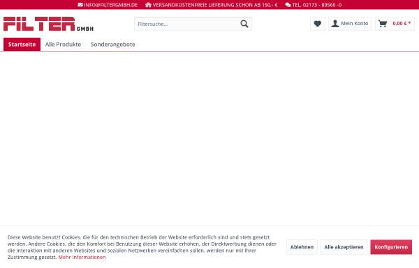 Vorschau von www.filtergmbh.de, Filter GmbH