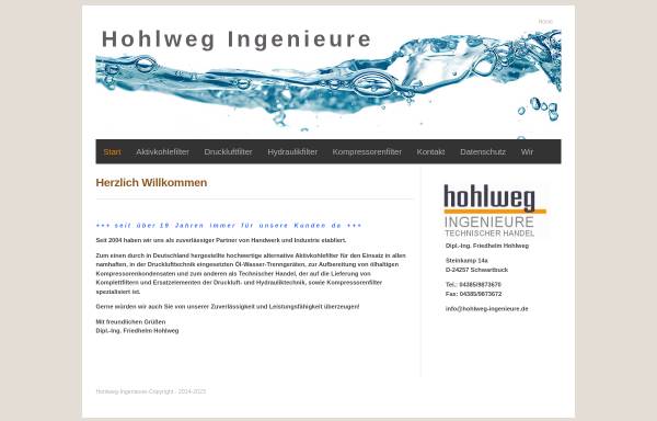 Vorschau von www.hohlweg-ingenieure.de, Hohlweg Ingenieure Technischer Handel, Inh. Dipl.-Ing. Friedhelm Hohlweg