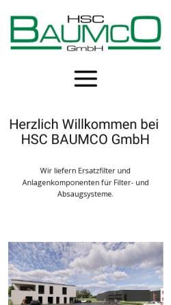 Vorschau der mobilen Webseite www.hsc-baumco.de, HSC Baumco GmbH
