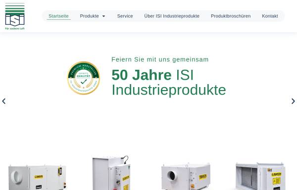 Vorschau von www.isi-luftfilter.de, ISI-Industrie-Produkte GmbH