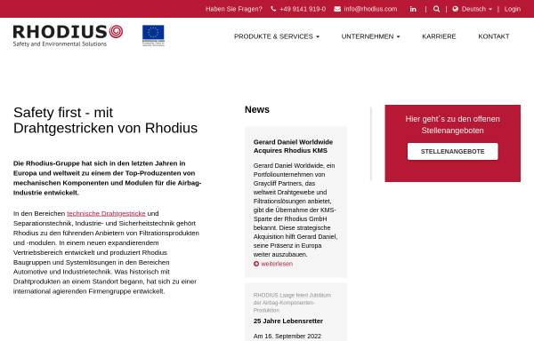Vorschau von www.rhodius.com, Rhodius GmbH