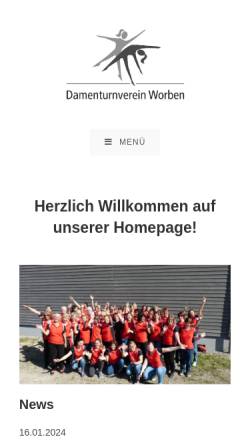 Vorschau der mobilen Webseite www.dtvworben.ch, DTV Worben