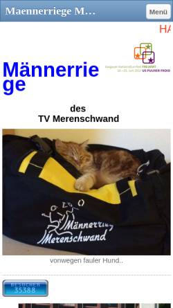Vorschau der mobilen Webseite www.maennerriege-merenschwand.ch, MR Merenschwand
