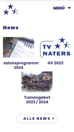 Vorschau der mobilen Webseite www.tv-naters.ch, STV Naters