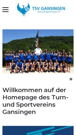 Vorschau der mobilen Webseite www.tsvgansingen.ch, TSV Gansingen