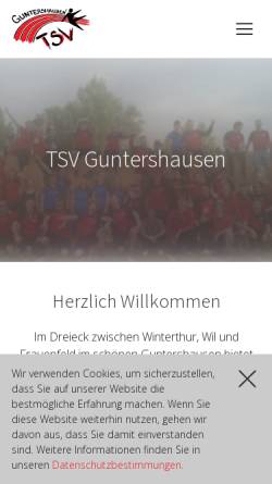 Vorschau der mobilen Webseite www.tsv-guntershausen.ch, TSV Guntershausen