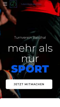 Vorschau der mobilen Webseite www.tvbalsthal.ch, TV Balsthal