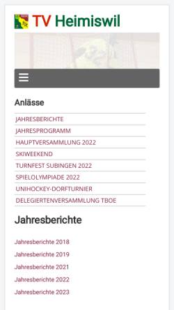 Vorschau der mobilen Webseite www.tvheimiswil.ch, TV Heimiswil