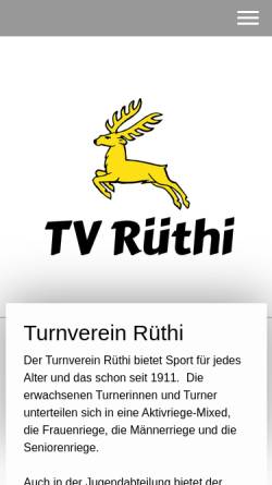 Vorschau der mobilen Webseite www.tvruethi.ch, TV Rüthi
