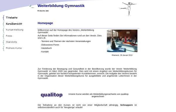 Vorschau von www.weiterbildung-gymnastik.org, Weiterbildung Gymnastik