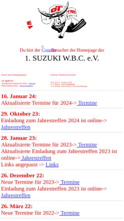 Vorschau der mobilen Webseite www.wasserbueffel-club.de, 1. Suzuki Wasserbüffel-Club e.V.