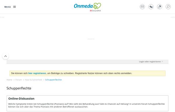 Vorschau von www.onmeda.de, Forum zum Thema Schuppenflechte bei Onmeda