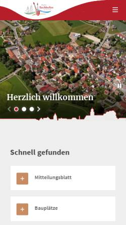 Vorschau der mobilen Webseite bechhofen.de, Bechhofen an der Heide