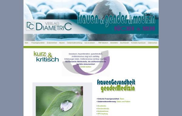 Vorschau von www.diametric-verlag.de, Frauengesundheit: