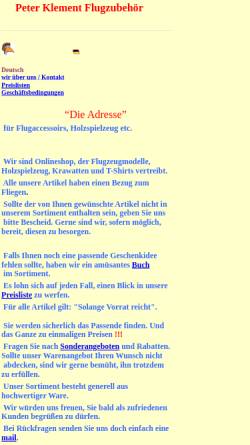 Vorschau der mobilen Webseite www.fly-and-play.de, Peter Klement Flugzubehör