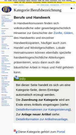 Vorschau der mobilen Webseite wiki-de.genealogy.net, GenWiki - Berufsbezeichnungen für die Familienforschung