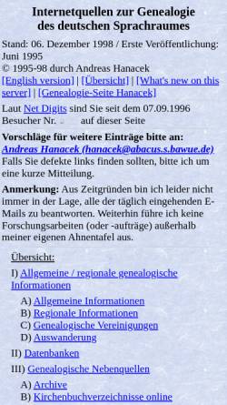 Vorschau der mobilen Webseite home.bawue.de, Internetquellen zur Genealogie des deutschen Sprachraumes