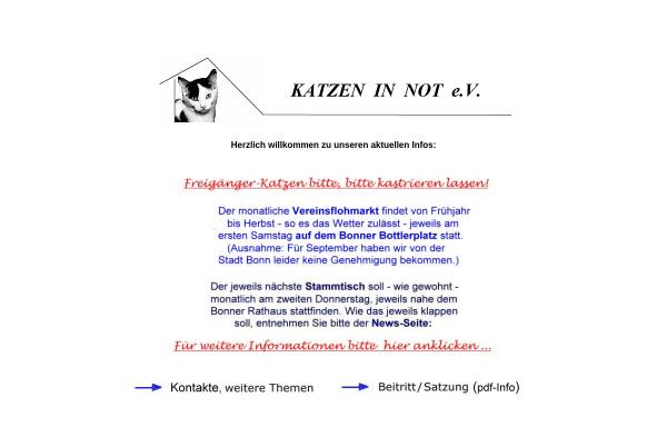 Vorschau von katzen-in-not.de, Katzen in Not e.V.