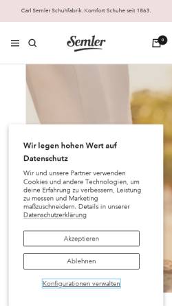 Vorschau der mobilen Webseite www.semler.de, Carl Semler GmbH & Co.