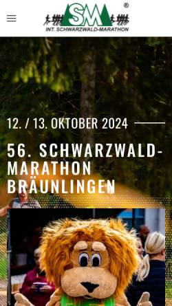 Vorschau der mobilen Webseite www.schwarzwald-marathon.de, Schwarzwald Marathon Bräunlingen