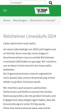 Vorschau der mobilen Webseite www.limes-marathon.de, Welzheim Limes-Marathon