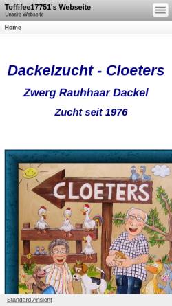 Vorschau der mobilen Webseite toffifee17751.beepworld.de, Von Cloeters