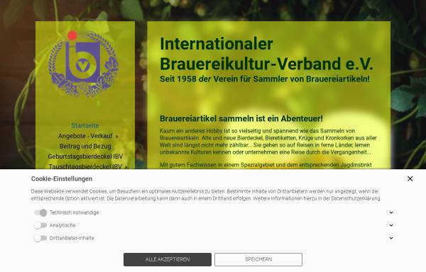 Vorschau von www.ibv1958.de, IBV-Internationaler Brauereikultur-Verband e.V.