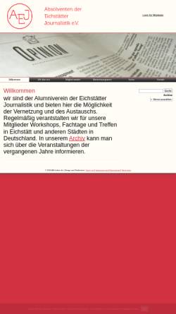 Vorschau der mobilen Webseite aejonline.de, Absolventen der Eichstätter Journalistik e.V.