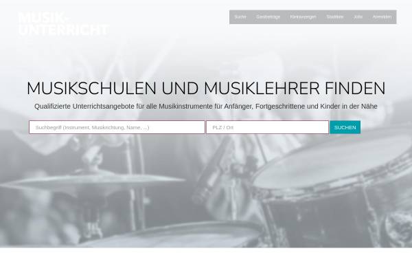 Vorschau von www.musikunterricht.de, Musiklehrerdatenbank